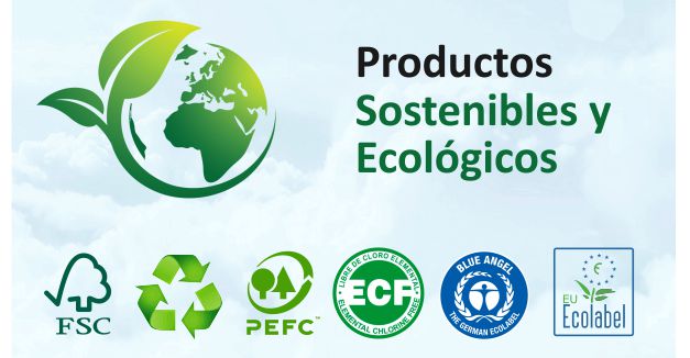 Productos de oficina y papelería ecológicos, sostenibles, respetuosos con el medio ambuente